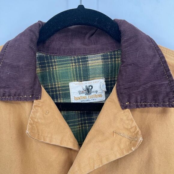 Black Sheep Duck Hunting Yellow Corduroy Collar Button Bomber Jacket  Size Large - Picture 3 of 8